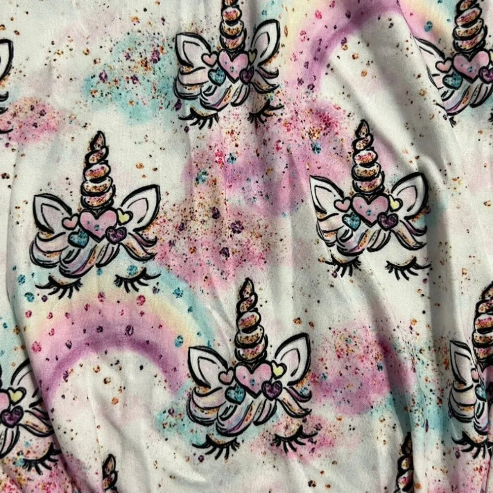 Handmade Small Shop 7/8 Purple Unicorn Leotard